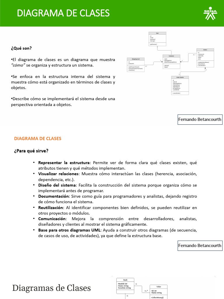 Diagrama de Clases: Estructura y Uso | PDF | Objeto (informática ...
