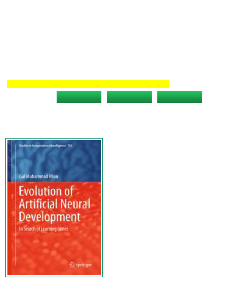 (Ebook) Evolution of Artificial Neural Development: in Search of ...