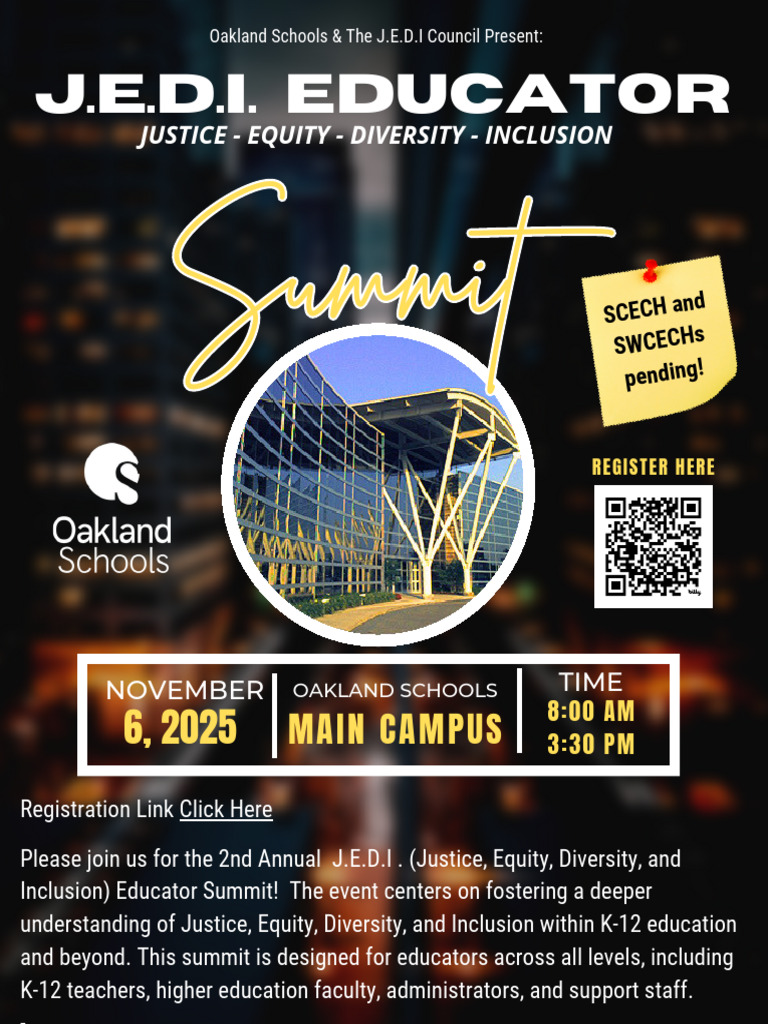J.E.D.I. Educator Summit 2025 Registration | PDF