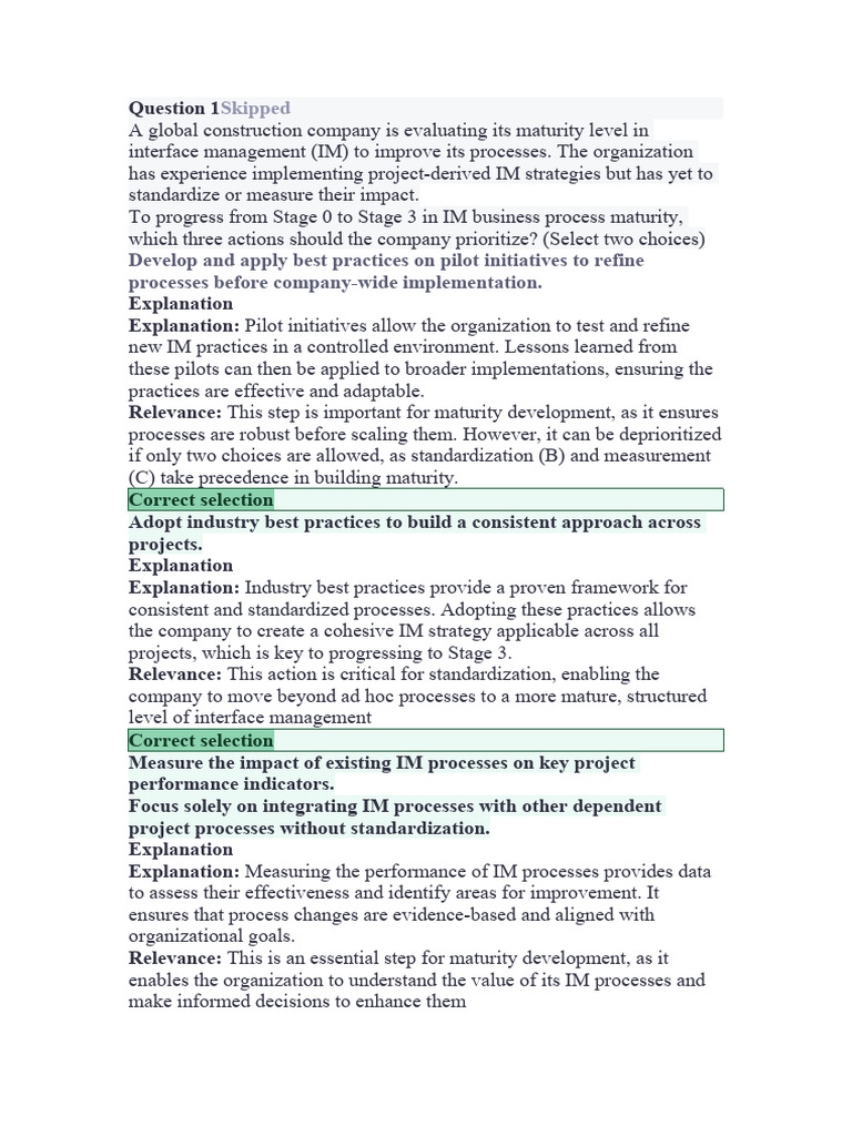 Interface Management Strategies for Construction | PDF | Risk ...