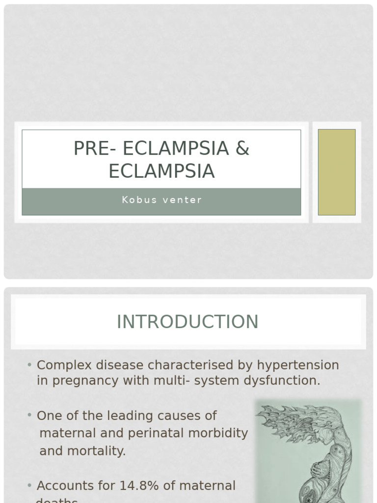 Pre-Eclampsia and Eclampsia Overview | PDF | Childbirth | Hypertension