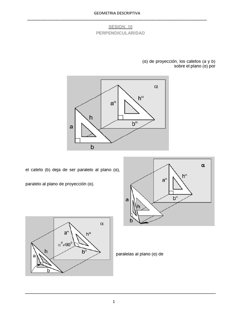 Conceptos de Perpendicularidad en Geometría | PDF | Perpendicular ...