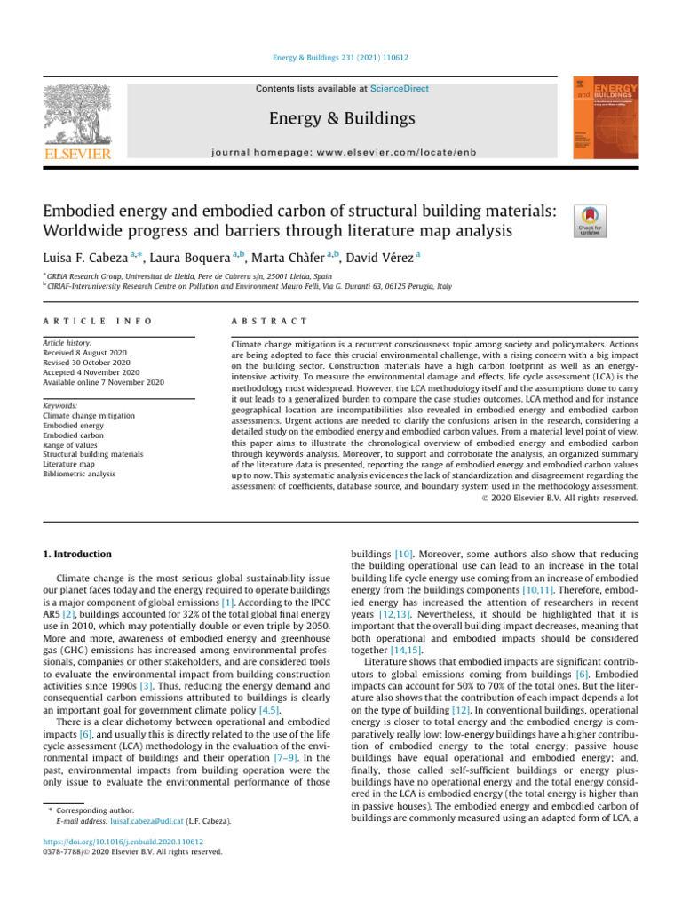 Cabeza 2021 - Embodied Energy and Embodied Carbon of Structural ...
