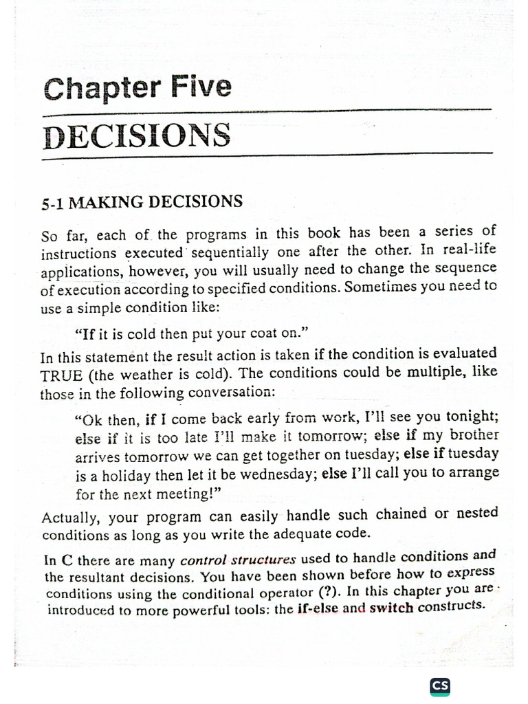 Selection Structure | PDF