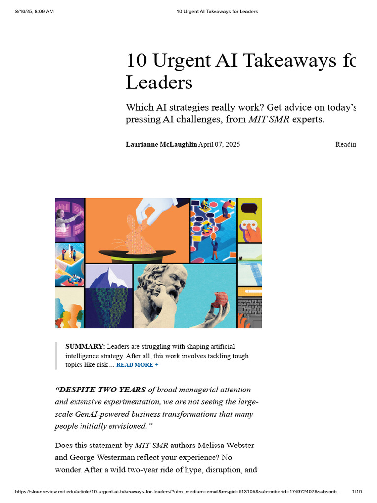 10 Essential AI Insights for Leaders | PDF | Artificial Intelligence ...