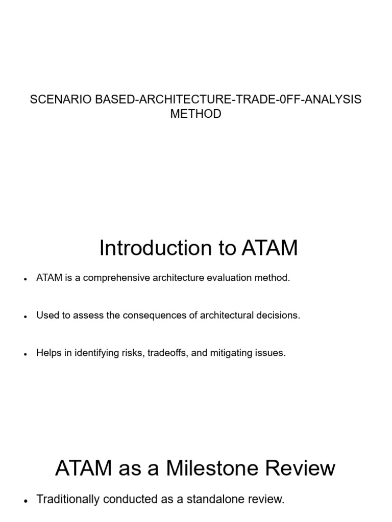 Module7-SCENARIO BASED-ATAM-General | PDF | Evaluation | Agile Software ...