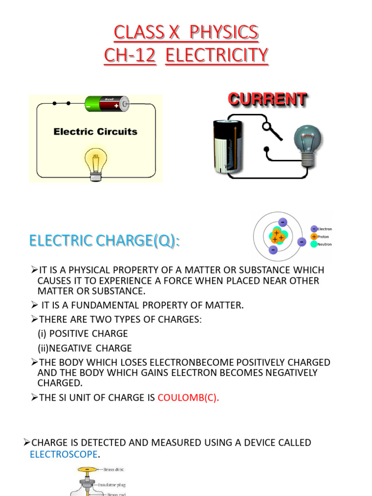 Understanding Electric Charge and Current | PDF | Electric Current ...