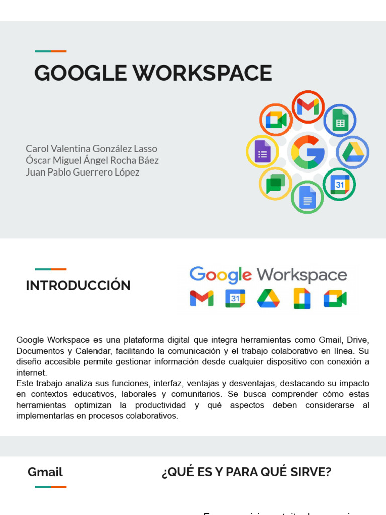Análisis de Google Workspace y sus Herramientas | PDF | Gmail | Informática