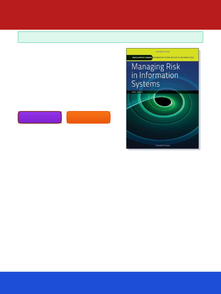 Managing Risk in Information Systems 1st Edition Darril Gibson Download ...