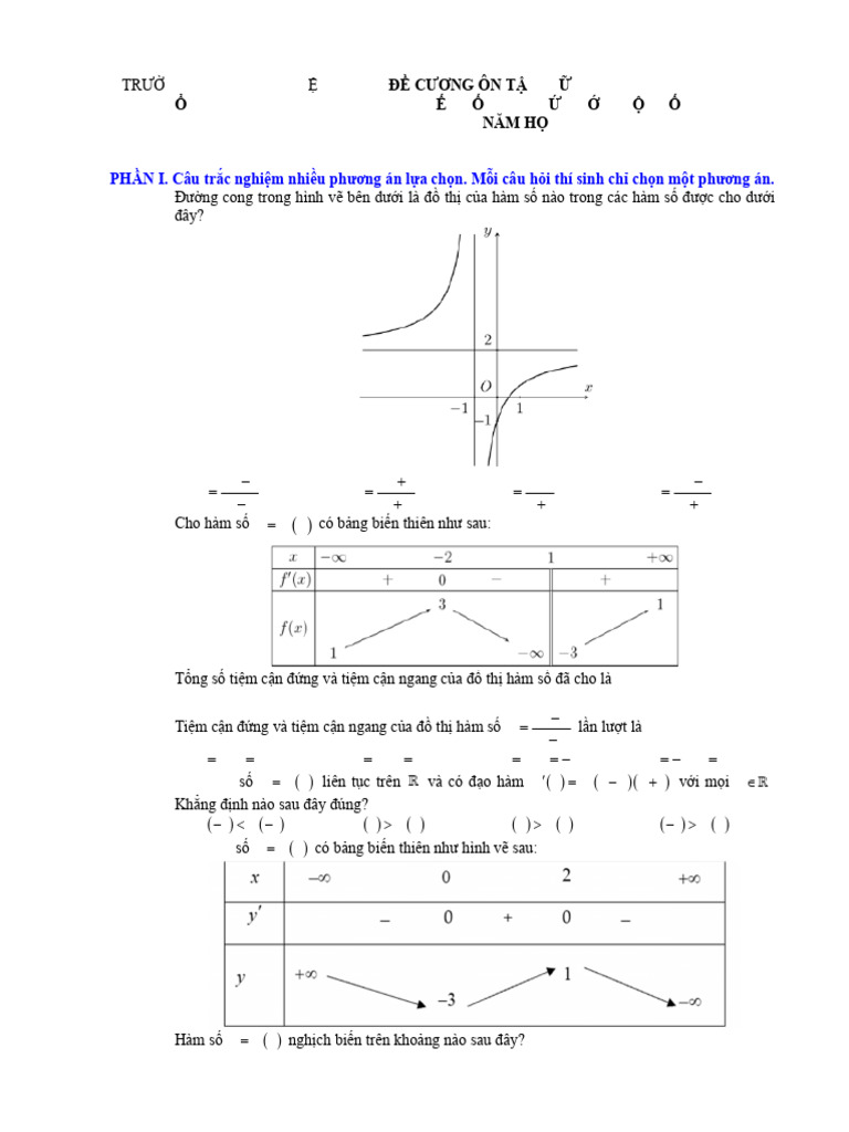 De Cuong On Tap Giua Ki 1 Mon Toan 12 - KNTT | PDF