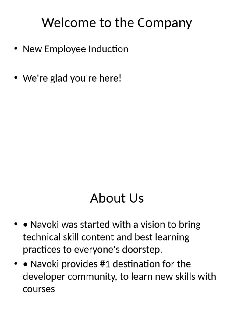 New Employee Induction Guide | PDF