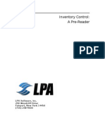 Inventory Control: A Pre-Reader: LPA Software, Inc. 290 Woodcliff Drive Fairport, New York 14450 (716) 248-9600