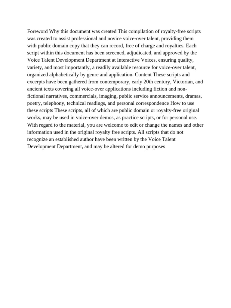 Foreword Why This Document Was Created This Compilation of Royalty | PDF