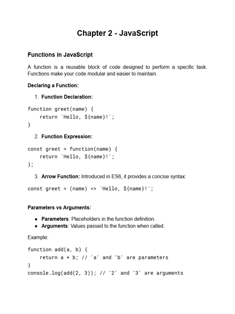 JavaScript Functions and Objects Guide | PDF | Systems Architecture ...