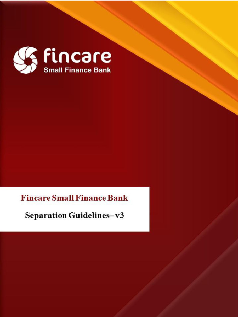 Employment Separation Guidelines for Bank | PDF | Business