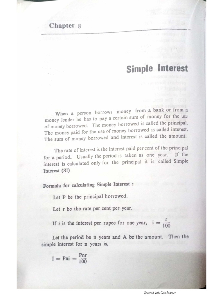 Simple Interest (With Answers) | PDF
