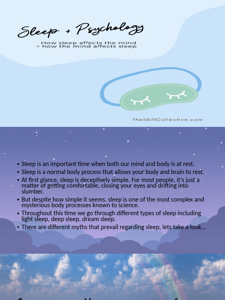 Understanding Sleep: Myths and Science | PDF | Sleep | Rapid Eye ...