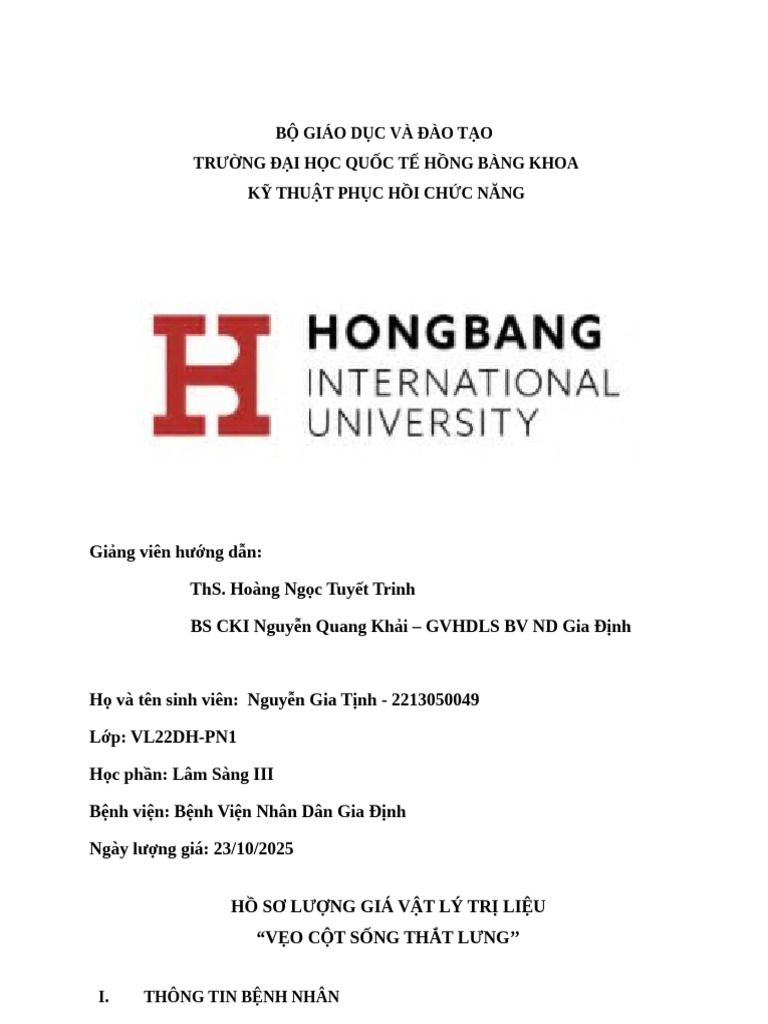 Vẹo CSTL - LS 3 - TINH | PDF