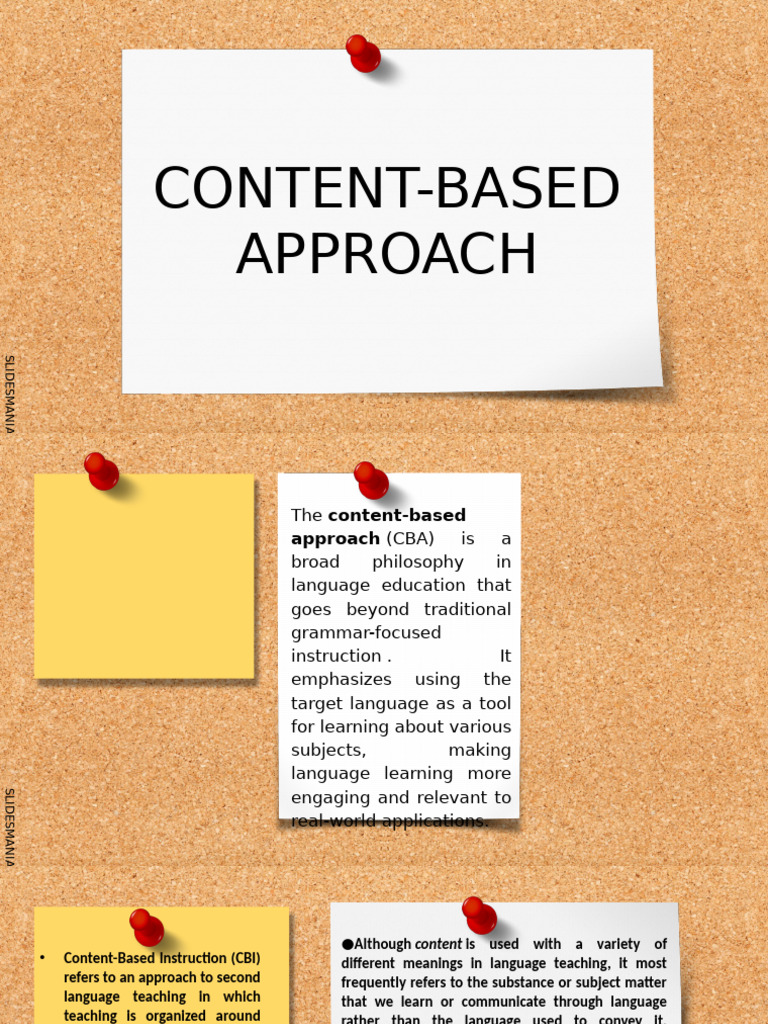 Content-Based Approach in Language Education | PDF | Learning | Second ...