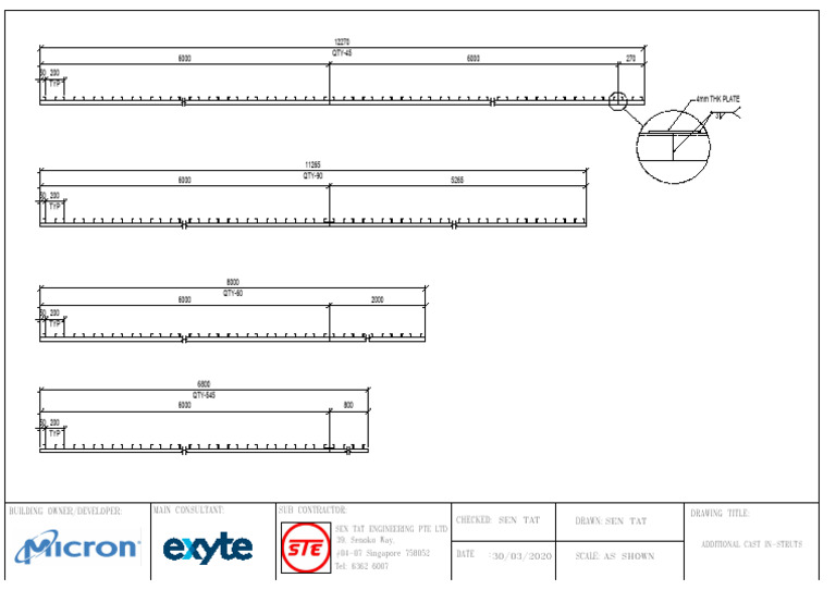 Engineering Document for Cast In-Struts | PDF