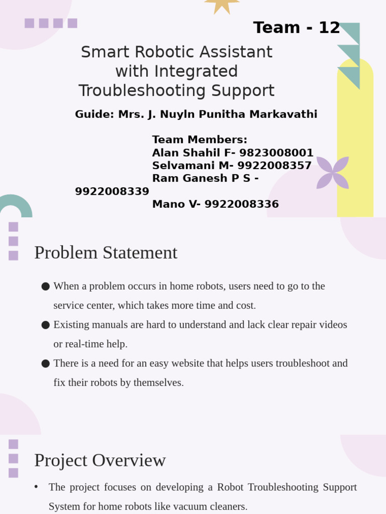 Home Robot Troubleshooting System Guide | PDF | Robotics | Artificial ...