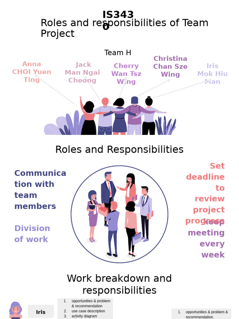 Team Project Roles and Responsibilities | PDF