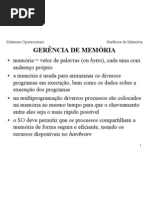 Sistemas Operacionais - Gerencia Memória
