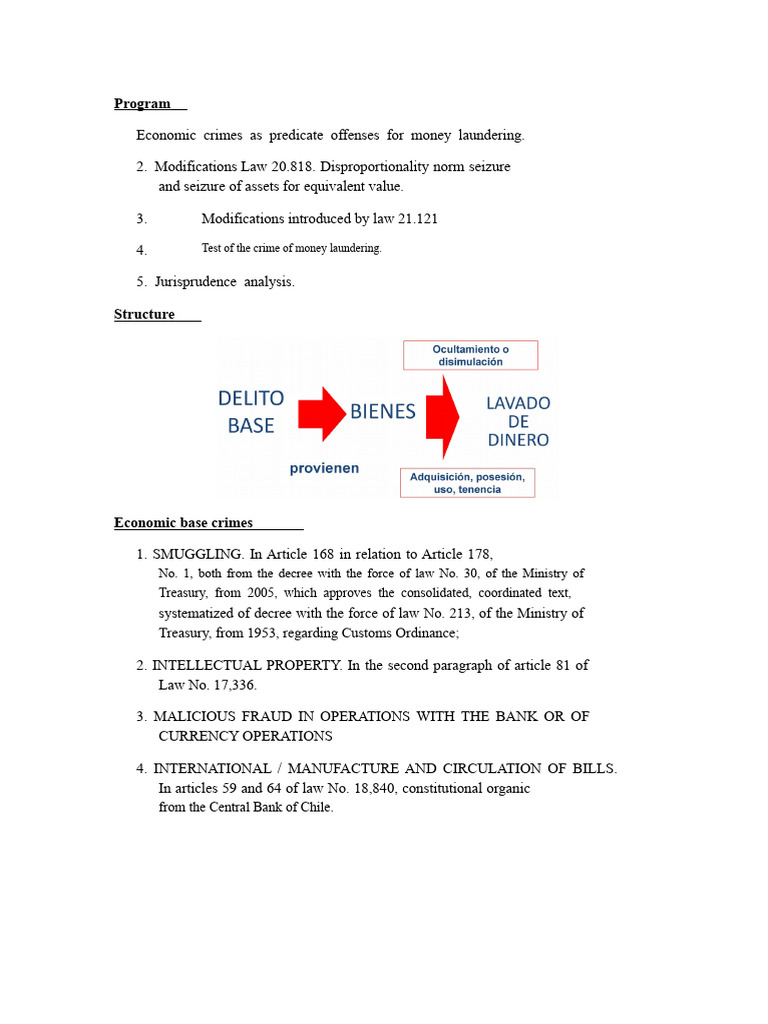 Economic Crimes and Money Laundering Laws | PDF | Crime & Violence | Crimes