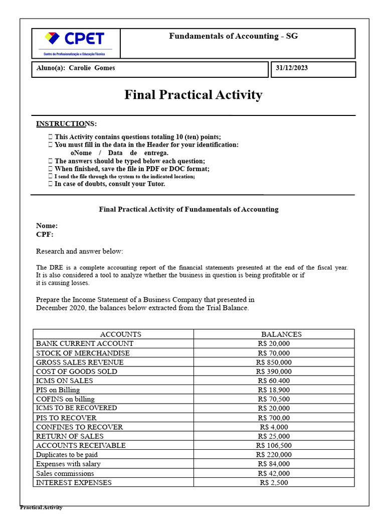 Income Statement Analysis for 2020 | PDF | Revenue | Income Statement