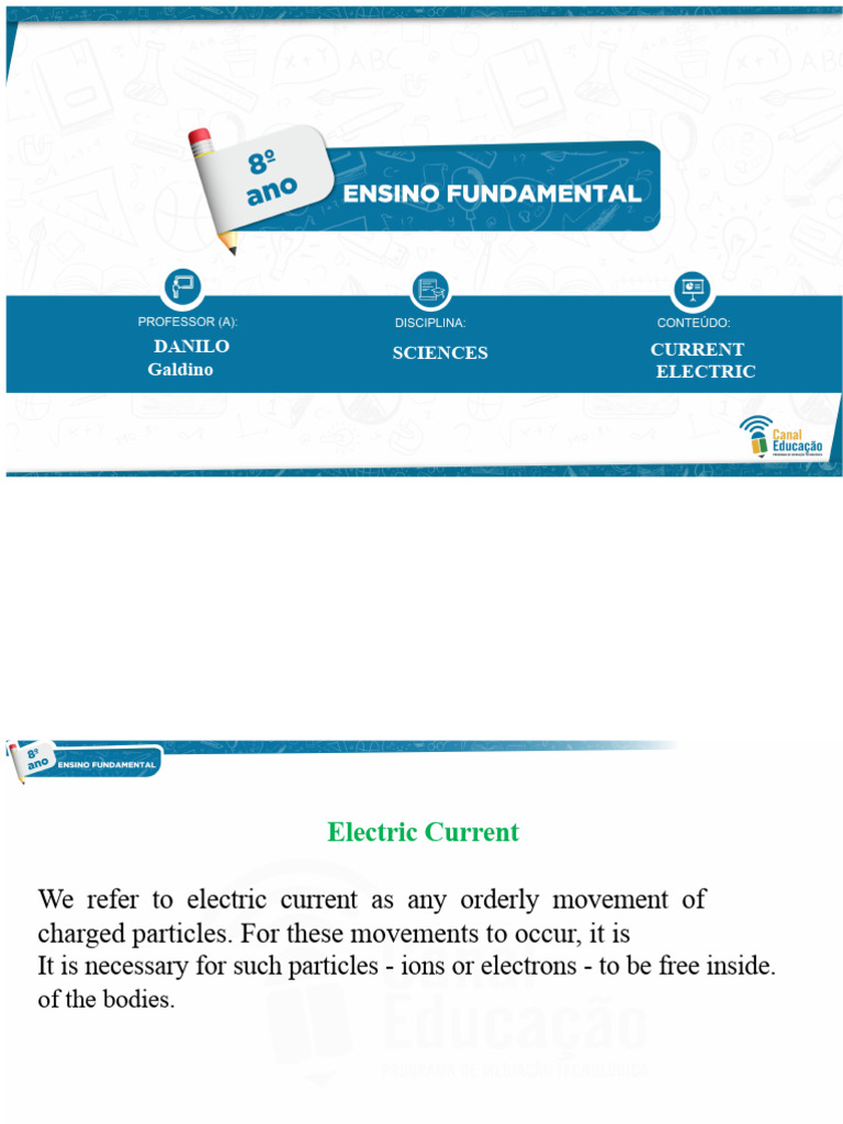 Summary of Electric Currents - 8th Grade of Elementary School II | PDF ...