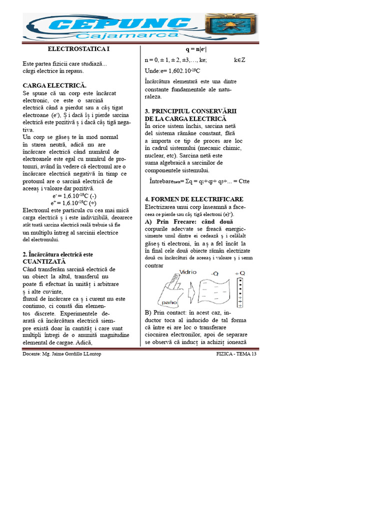 Electrostatica 1 | PDF