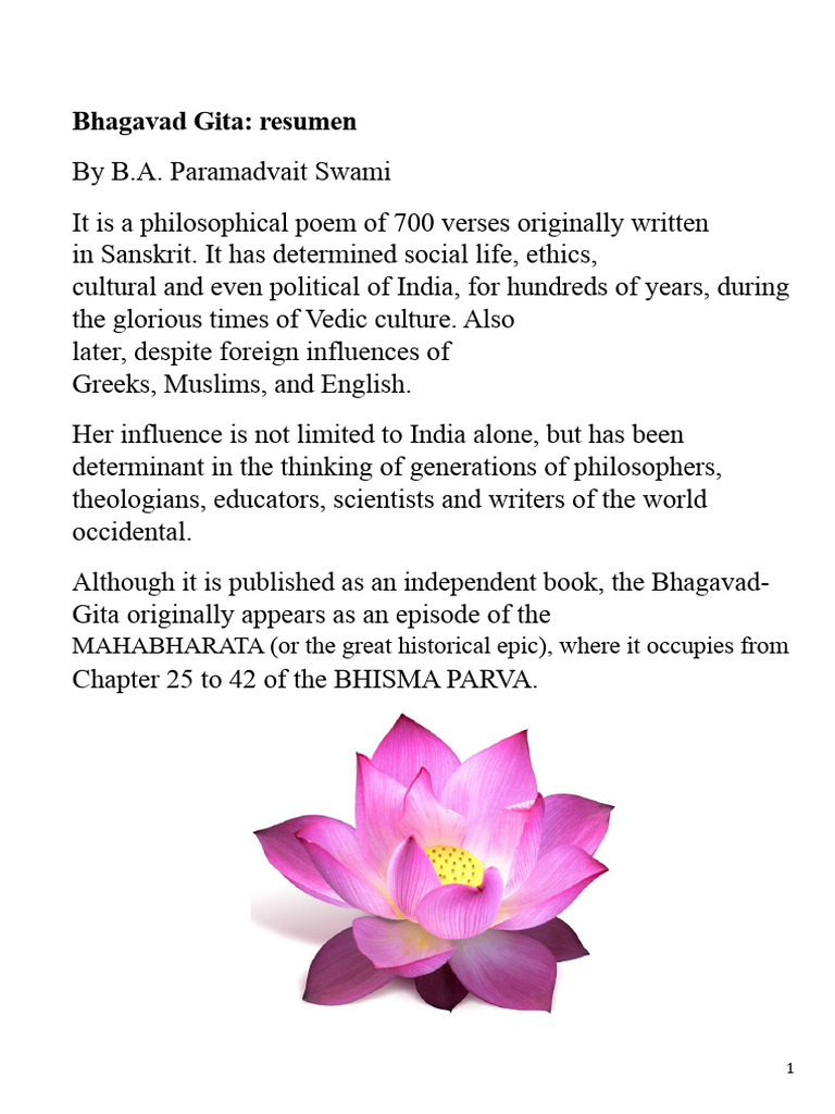 Bhagavad Gita 98 Pages | PDF | Bhagavad Gita | Indian Philosophy