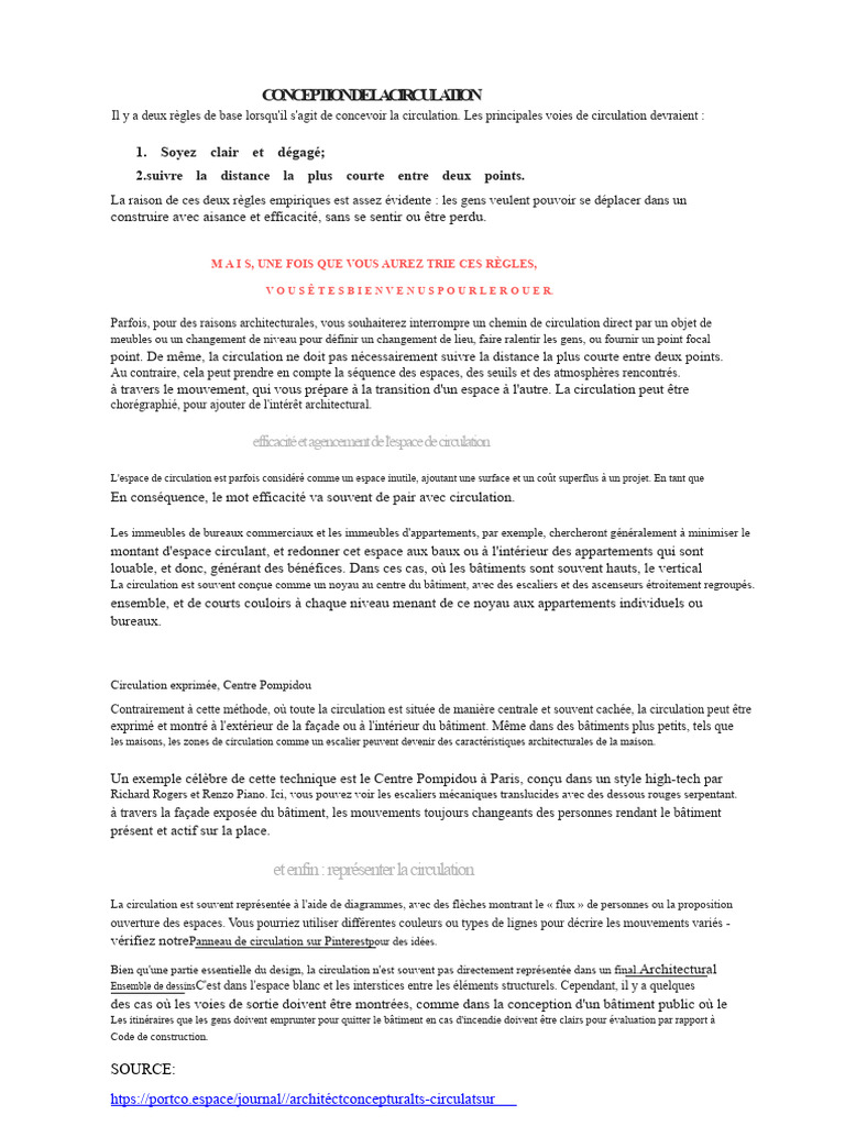 Conception efficace de la circulation | PDF
