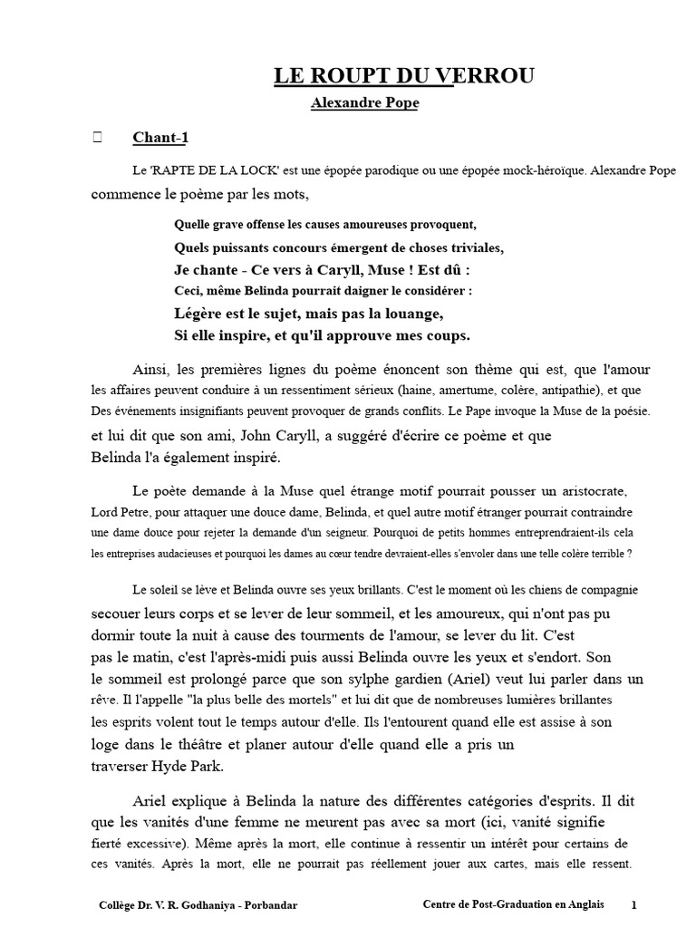 Analyse du 