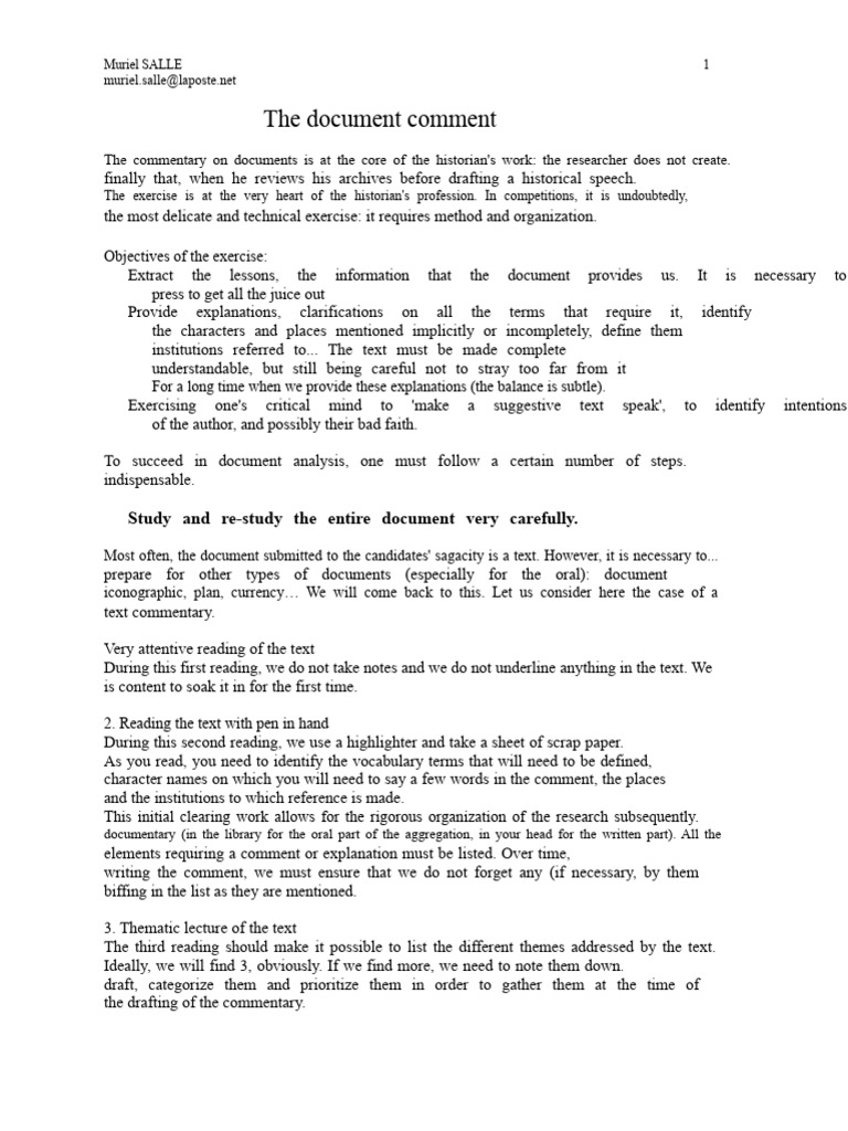 Document Analysis for Historians Guide | PDF