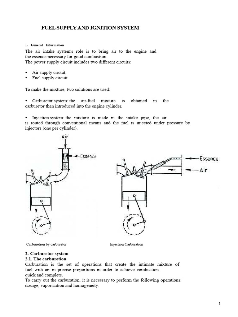Chapter 4 FUEL SYSTEM + Ignition | PDF | Fuel Injection | Carburetor