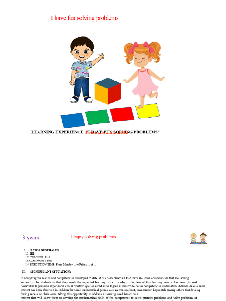 Fun Problem Solving for 3-Year-Olds | PDF | Mathematics | Quantity
