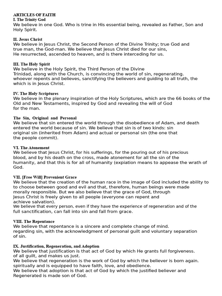 Core Christian Beliefs and Doctrines PDF Justification (Theology