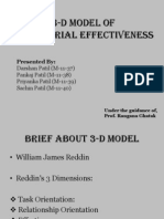 3-D Model of Managerial Effectiveness: Presented by