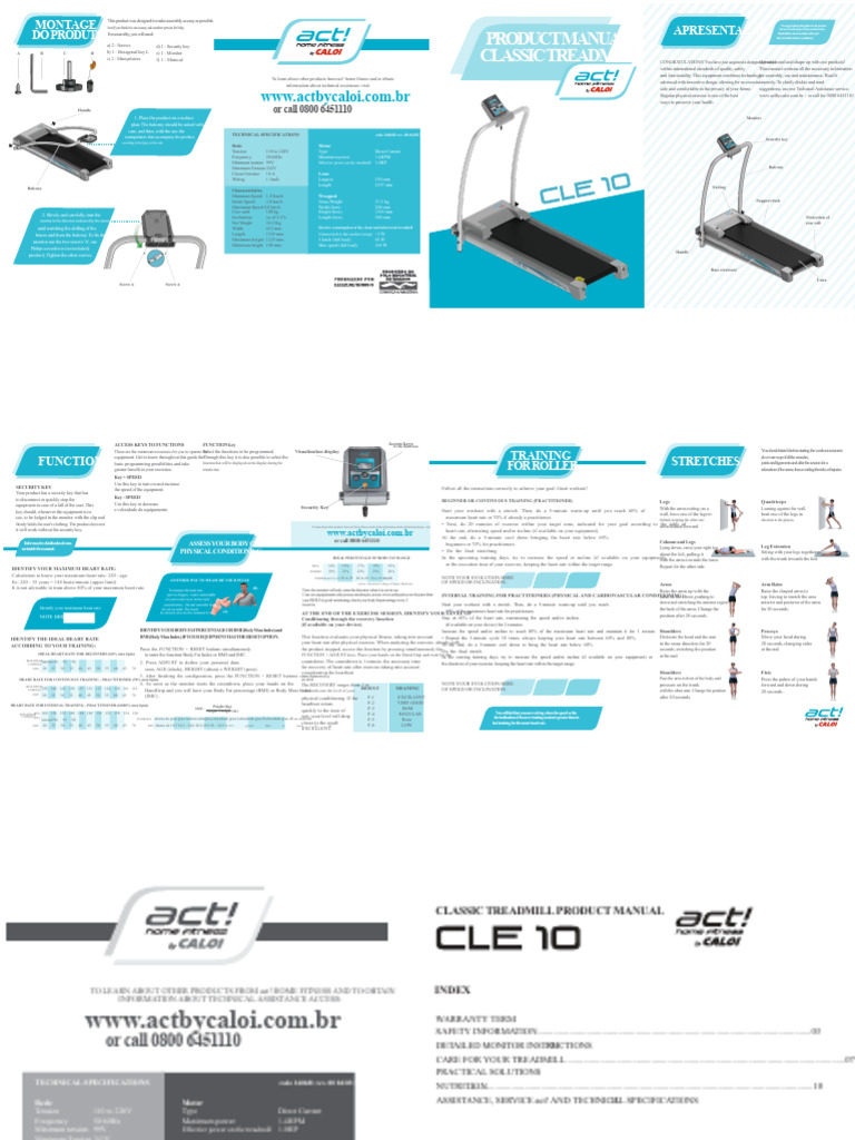 Classic Treadmill Assembly Manual | PDF | Electricity | Electrical Engineering