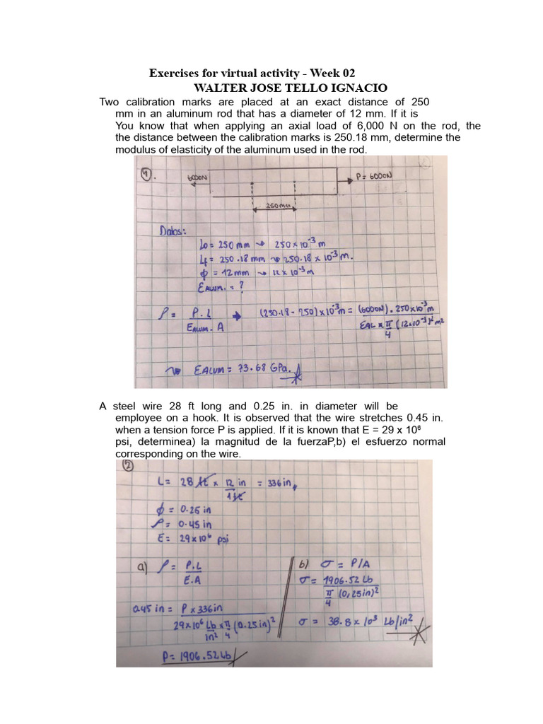 U2 - S2 - Exercises For Virtual Activity | PDF