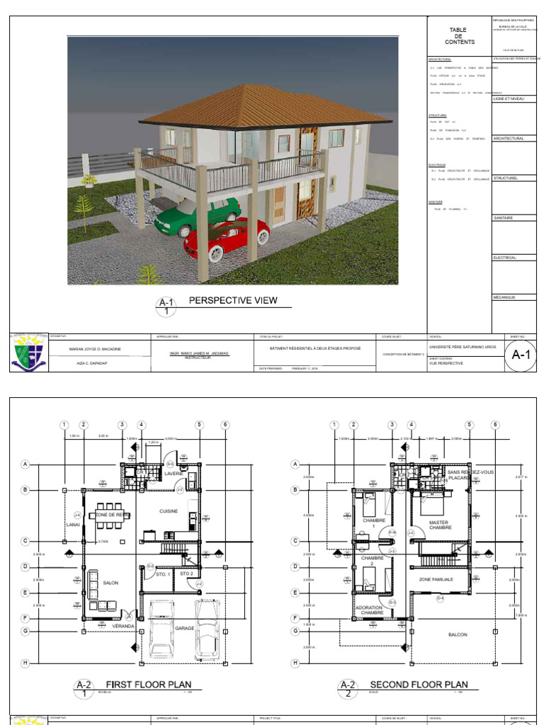 Plans d'un bâtiment résidentiel à Butuan | PDF | Matériaux | Génie du ...