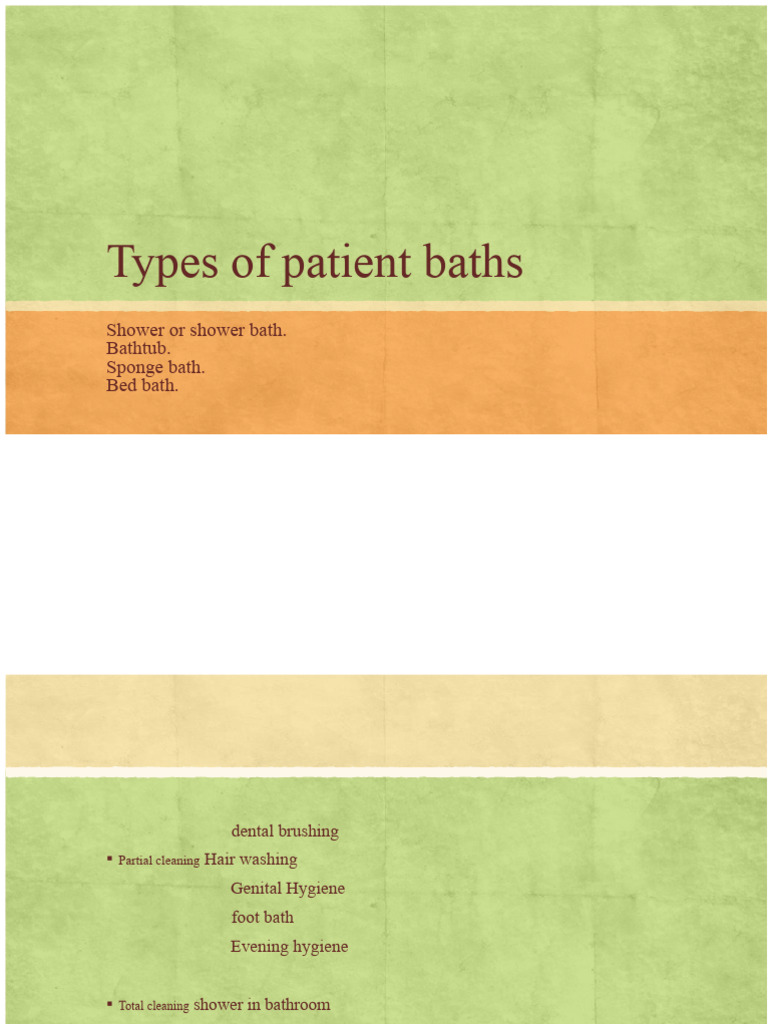 Patient Bathing Techniques Explained | PDF | Bathroom | Shower