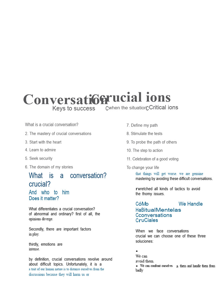 Summary of Crucial Conversations | PDF | Emotions | Conversation