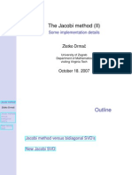 The Jacobi Method (II) : Some Implementation Details