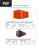 Container Types and Specifications Guide | PDF