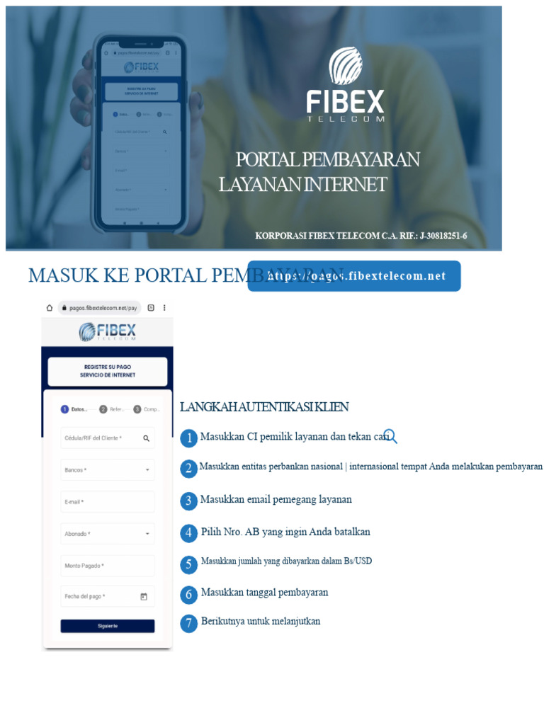 Portal Pembayaran Fibex Telecom | PDF