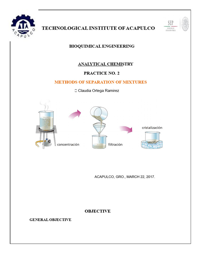 Separation Methods for Mixtures | PDF | Distillation | Mixture