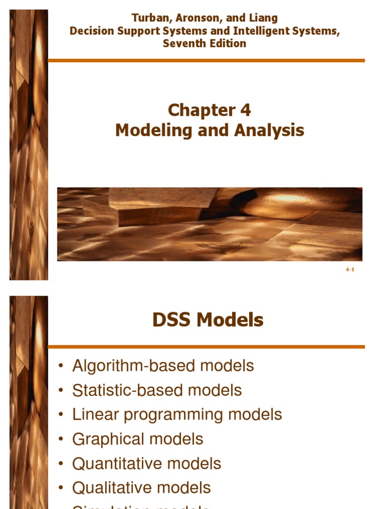 Decision Support Systems Modeling Techniques | PDF | Sensitivity ...