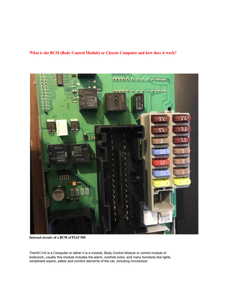 Understanding Body Control Module (BCM) | PDF | Electricity ...